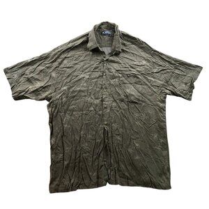 Corsini Mens Hawaiian Shirt Sz XL Short Sleeve Button Up Palm Print Beach Casual